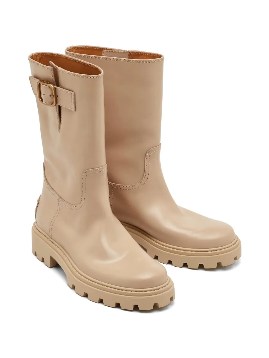 buckle-detail biker boots 10