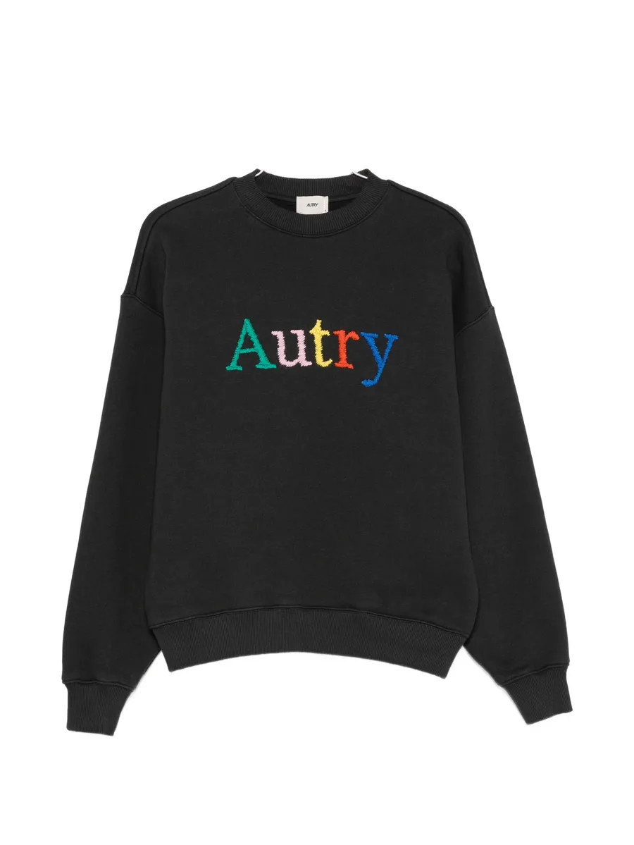 logo-embroidered sweatshirt 1