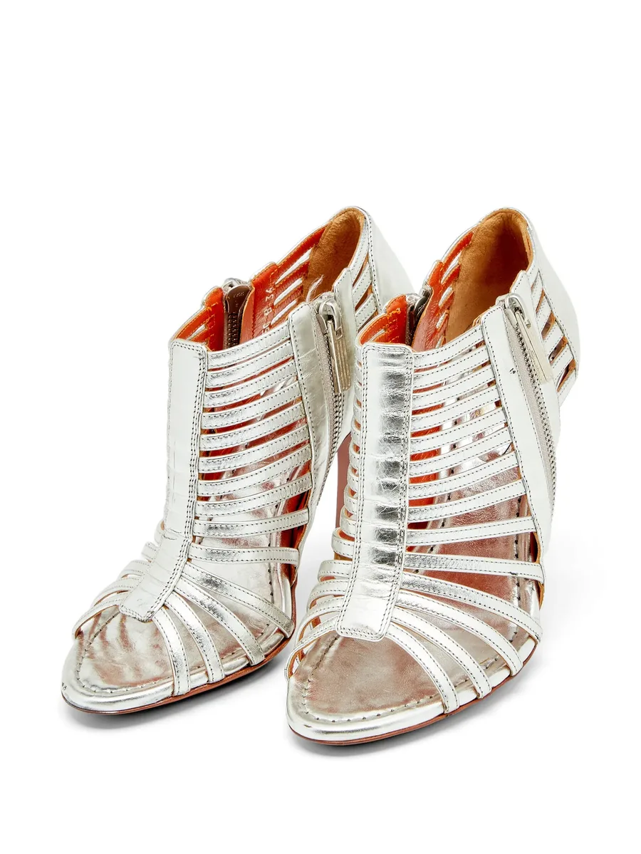 caged peep-toe sandals 4