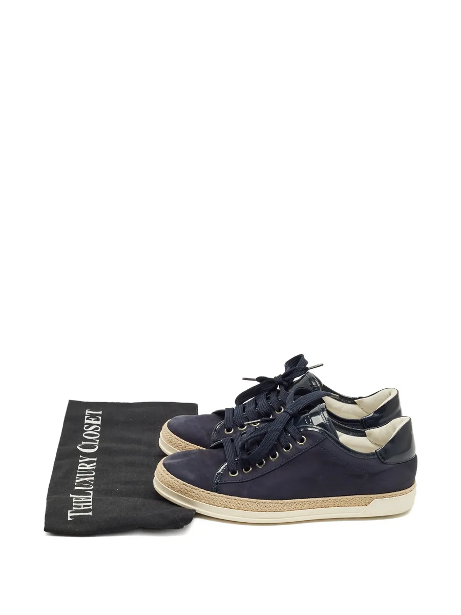 nubuck leather lace-up sneakers 5