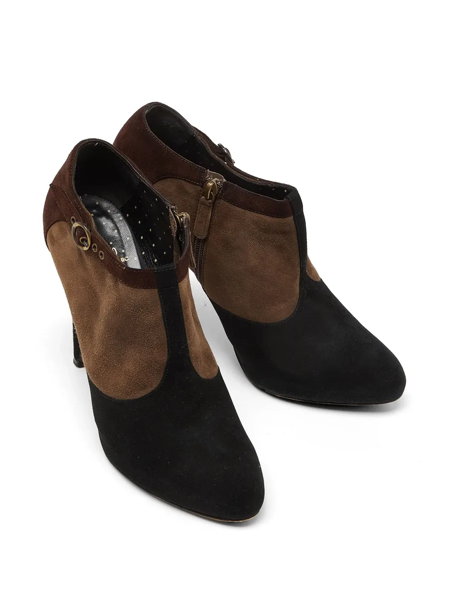buckle-detail suede ankle pumps 3