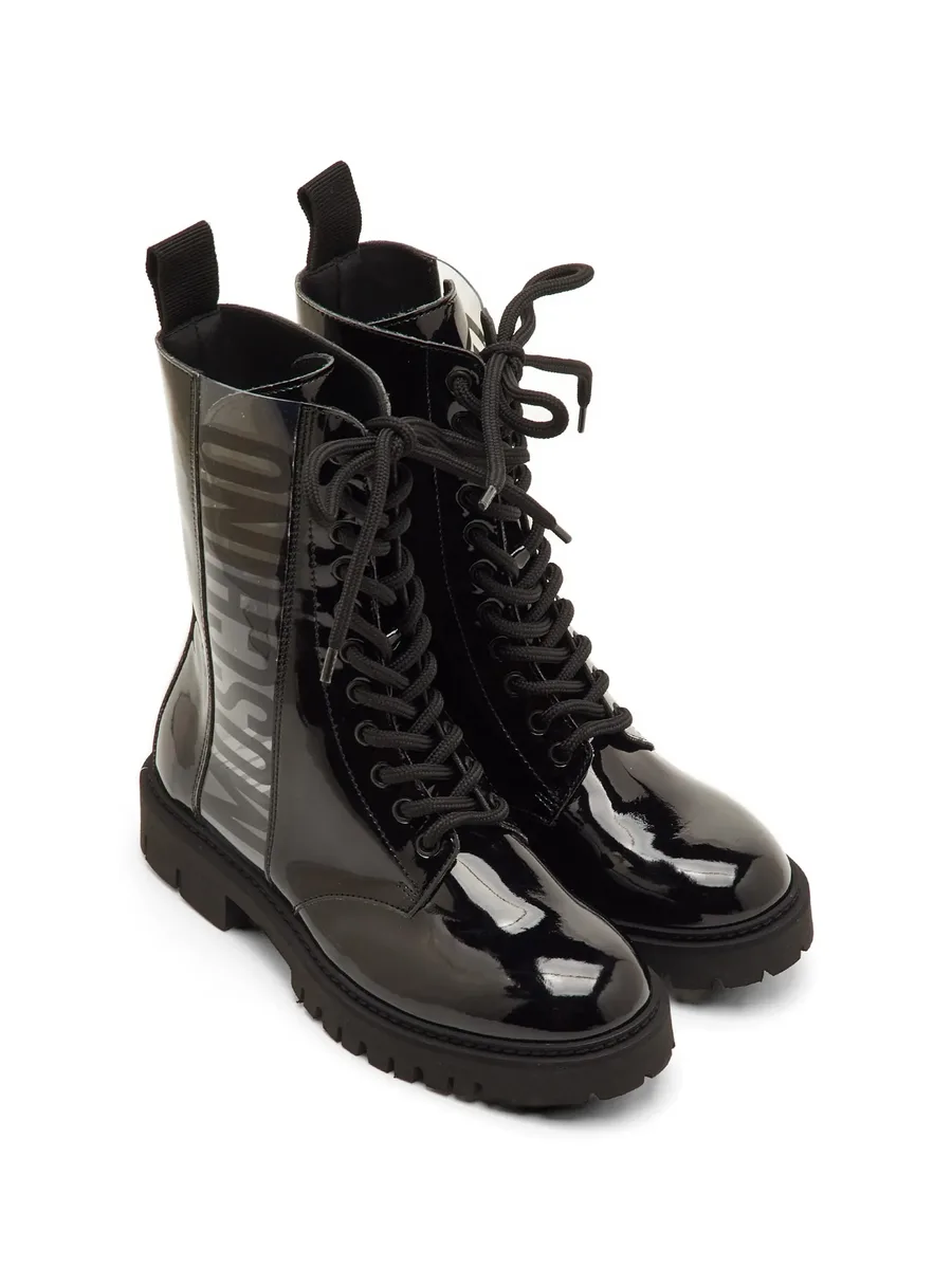 logo-insert lace-up boots 3