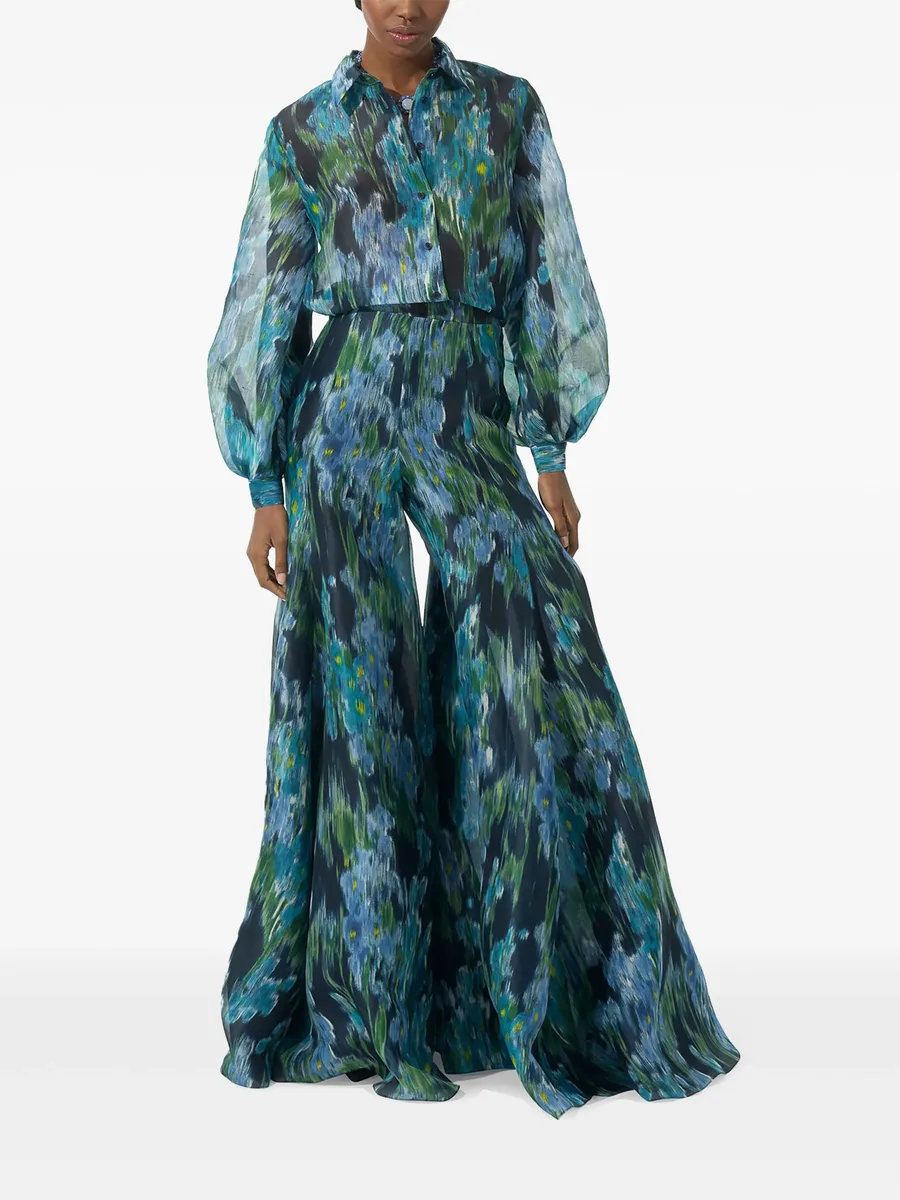 floral-print puff-sleeve blouse 3