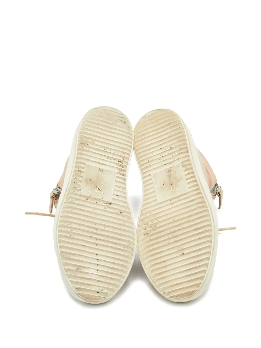 leather zip sneakers 5
