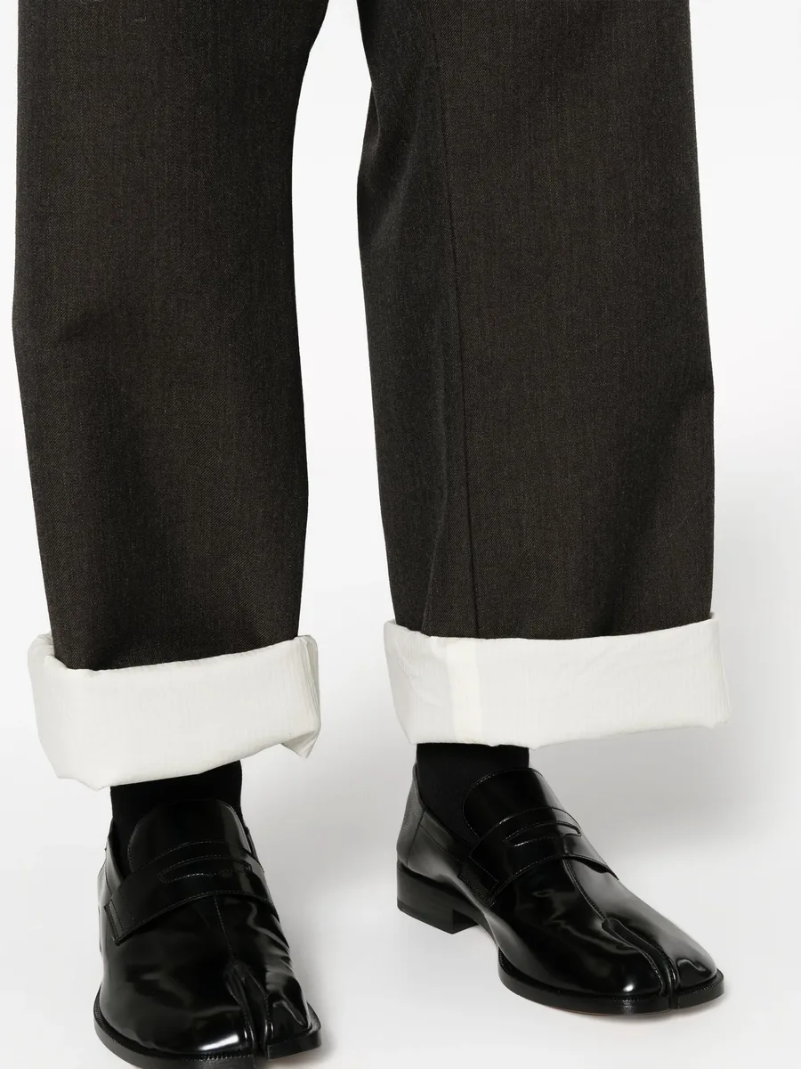 drawstring-waist wool trousers 6