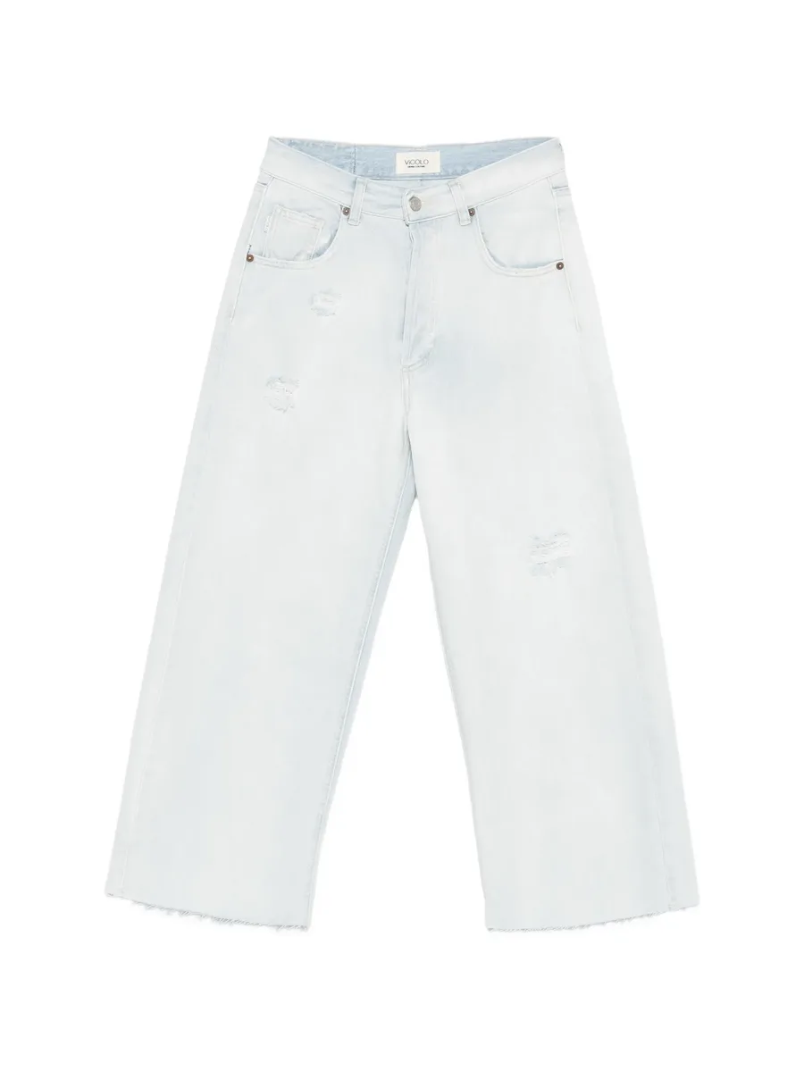 distressed denim trousers 1