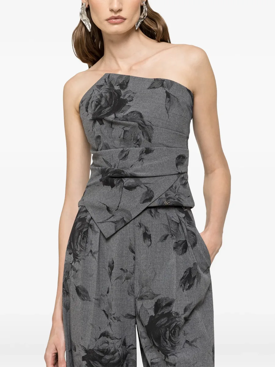 sleeveless floral-print top 8