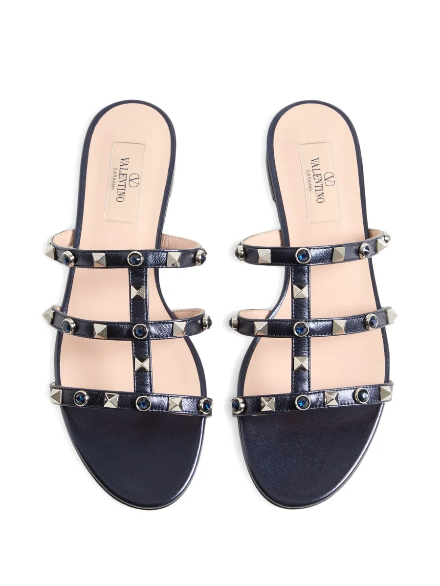 ламинированные босоножки Rockstud с кабошонами 8