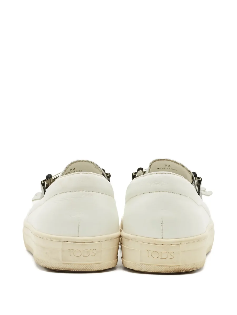 fringed leather sneakers 4