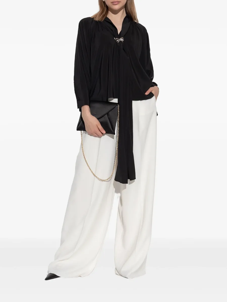 tie-front silk blouse 4