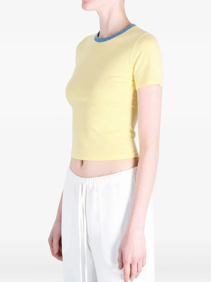 contrast-trim raglan-sleeve T-shirt 5