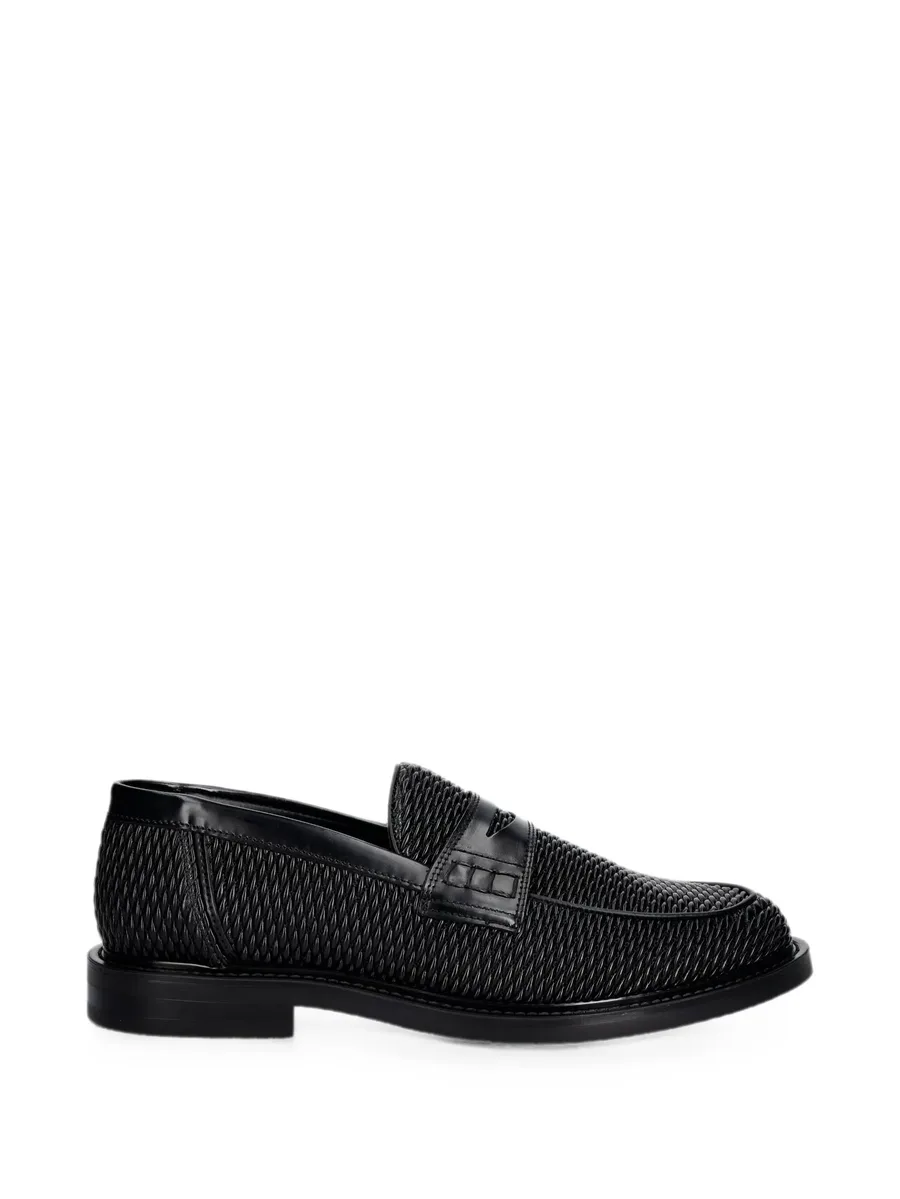 Reed woven-design penny loafers 1