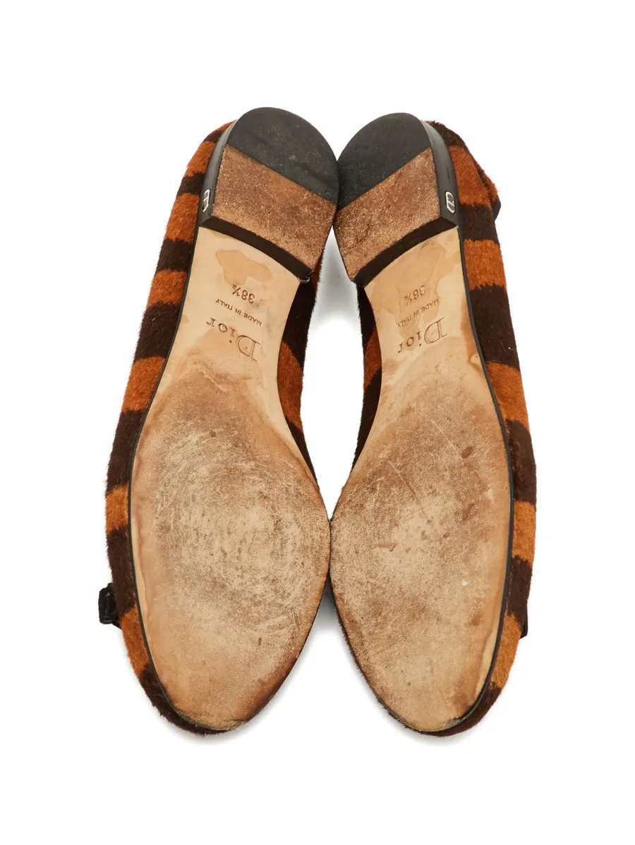 striped bow ballet flats 3