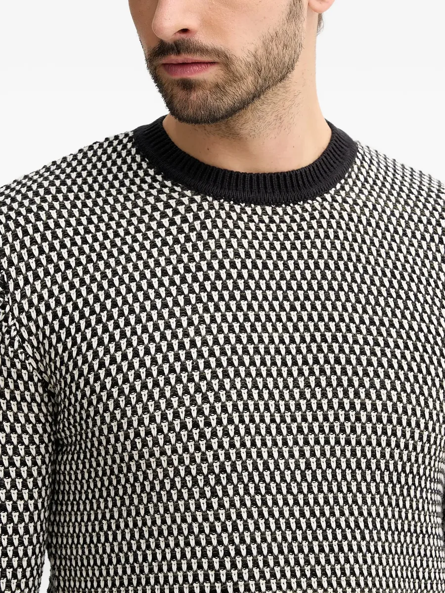patterned crew-neck sweater 8