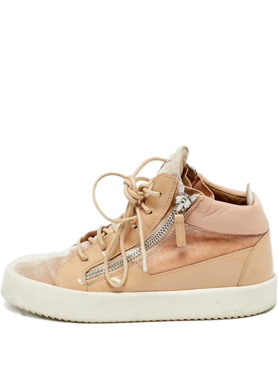 leather zip sneakers 2