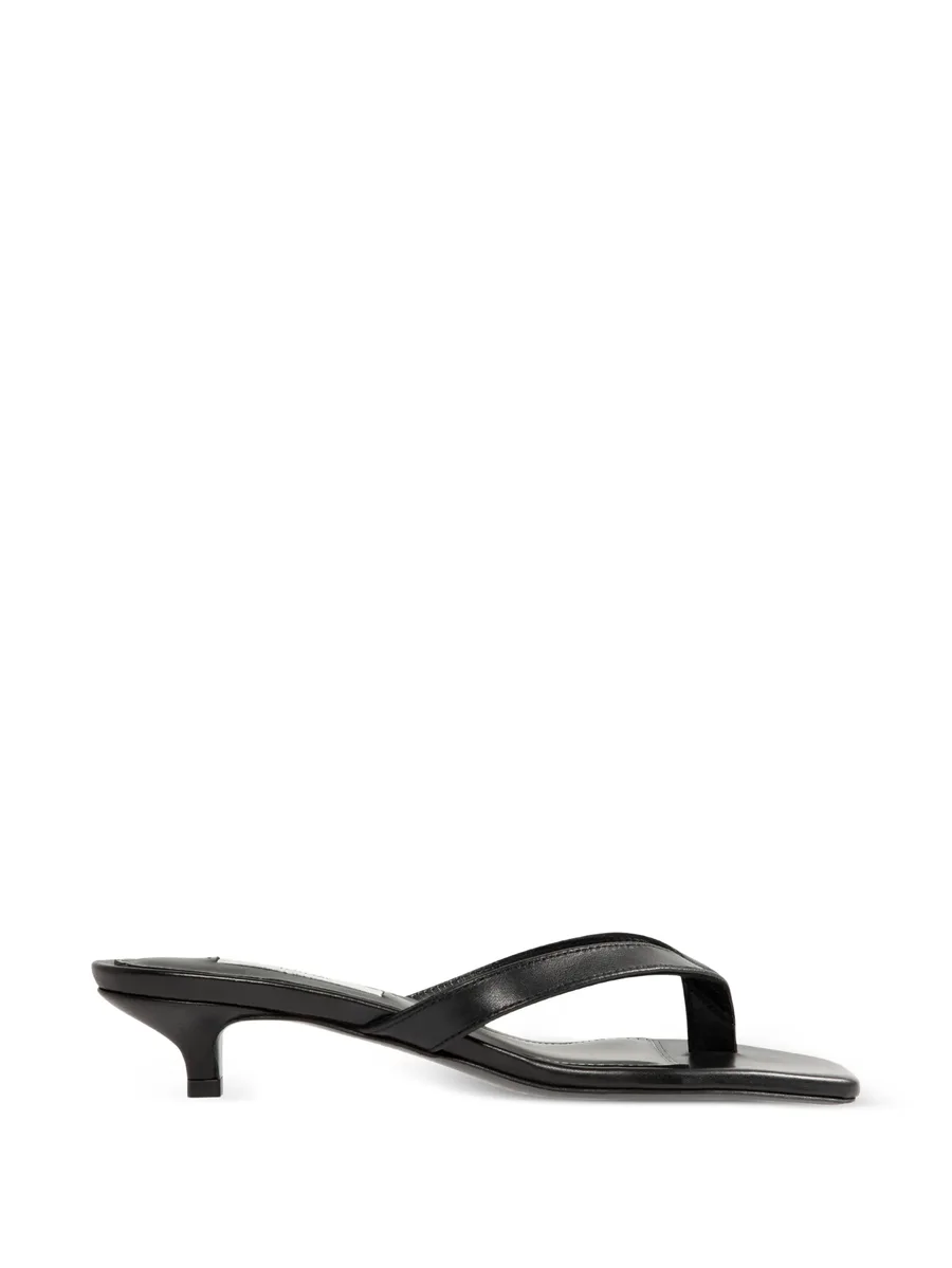 leather square-toe sandals 1