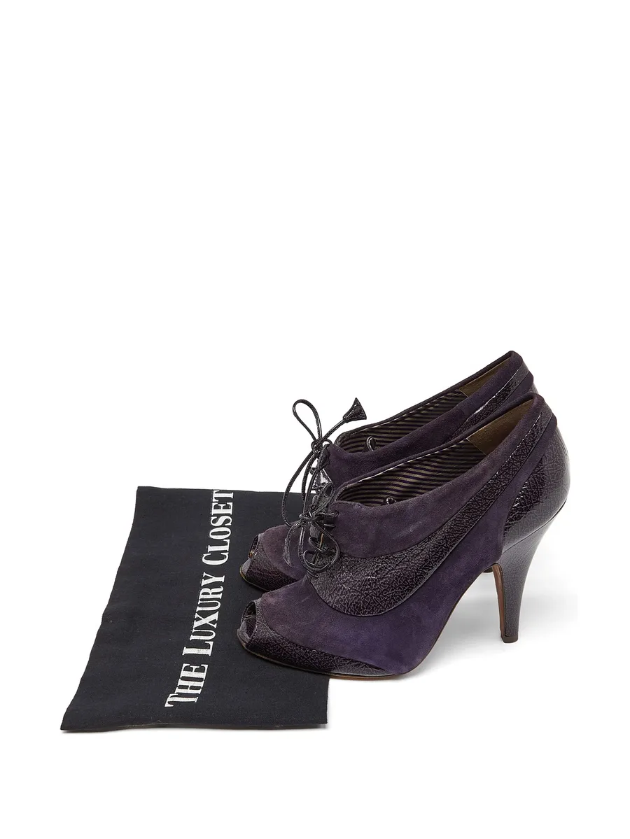 lace-up peep-toe pumps 8
