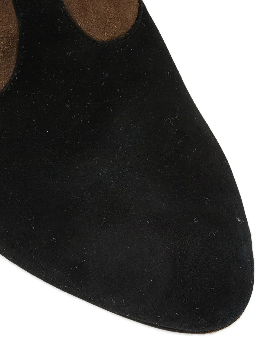 buckle-detail suede ankle pumps 7