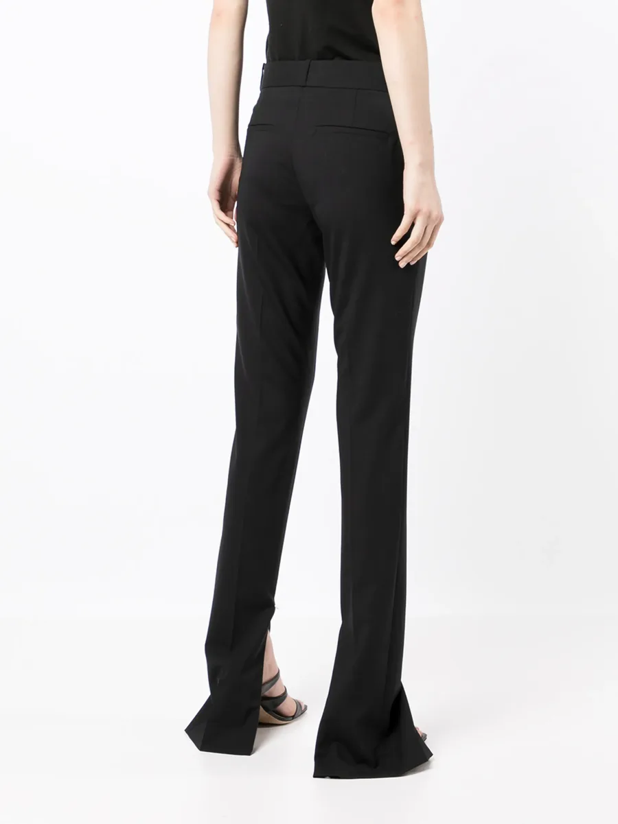 slim-fit reveal-leg trousers 7