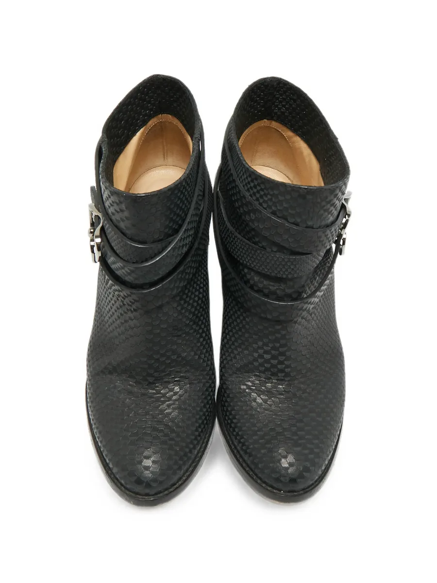 Marlin python-embossed ankle boots 8