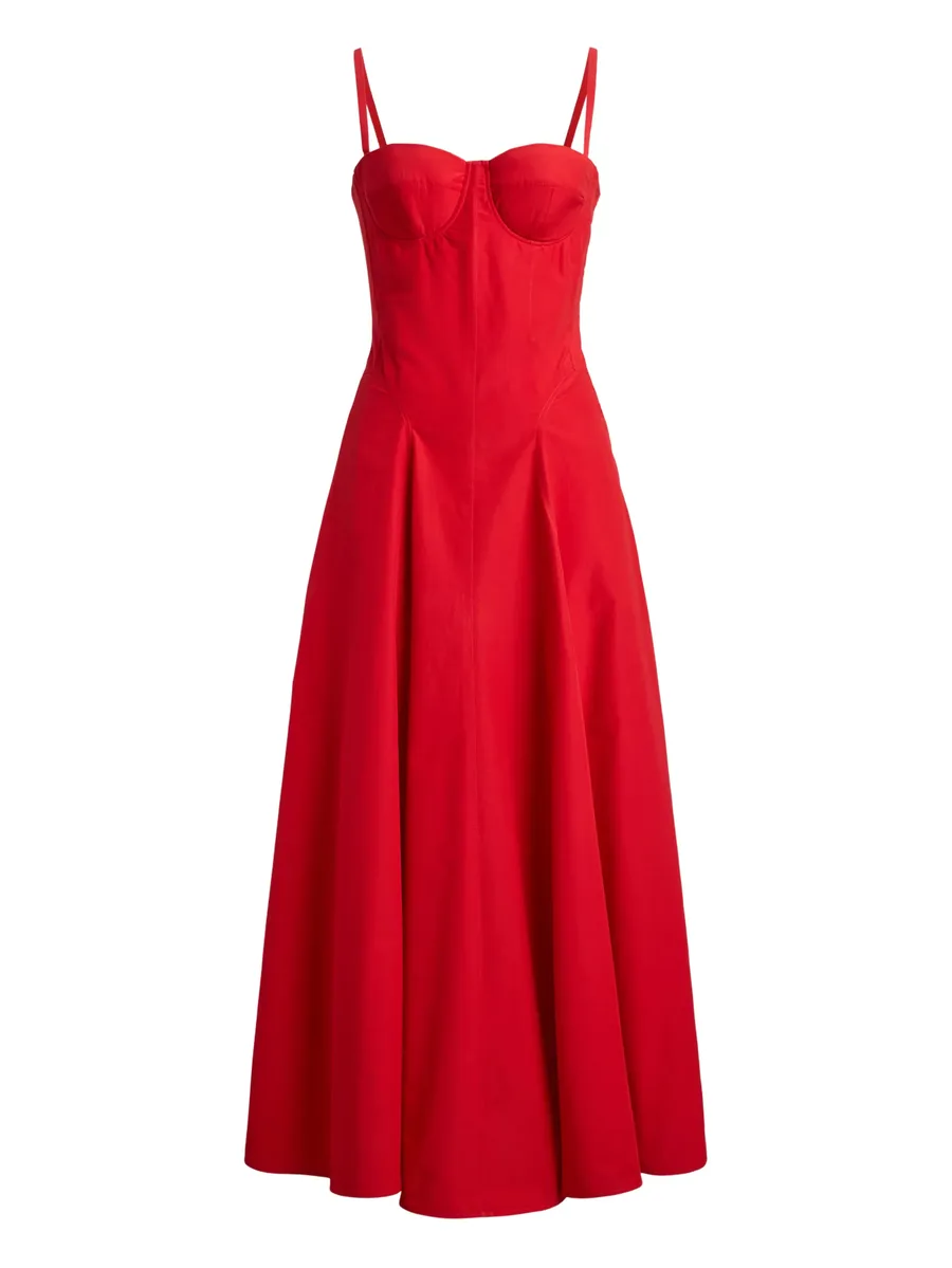 Marigot spaghetti-strap midi dress 1