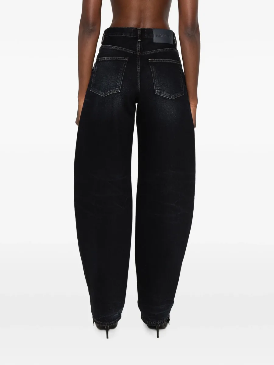 faded barrel-leg jeans 7
