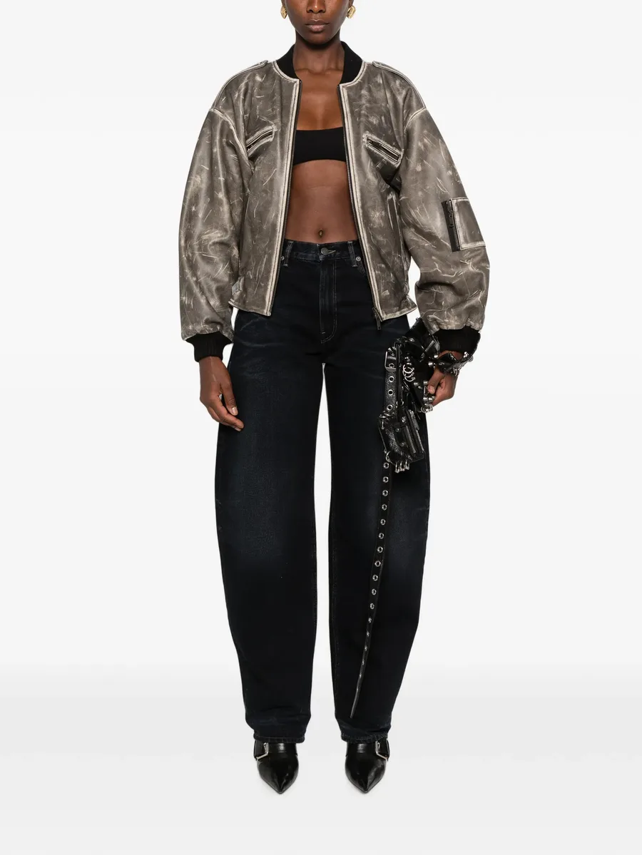 faded barrel-leg jeans 3
