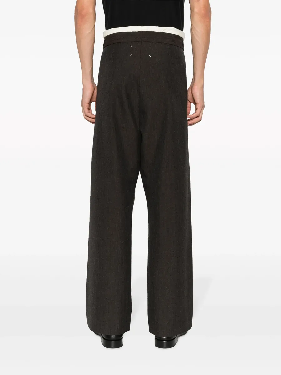 drawstring-waist wool trousers 4