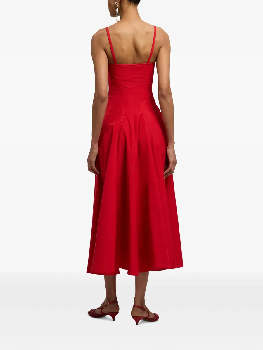 Marigot spaghetti-strap midi dress 10