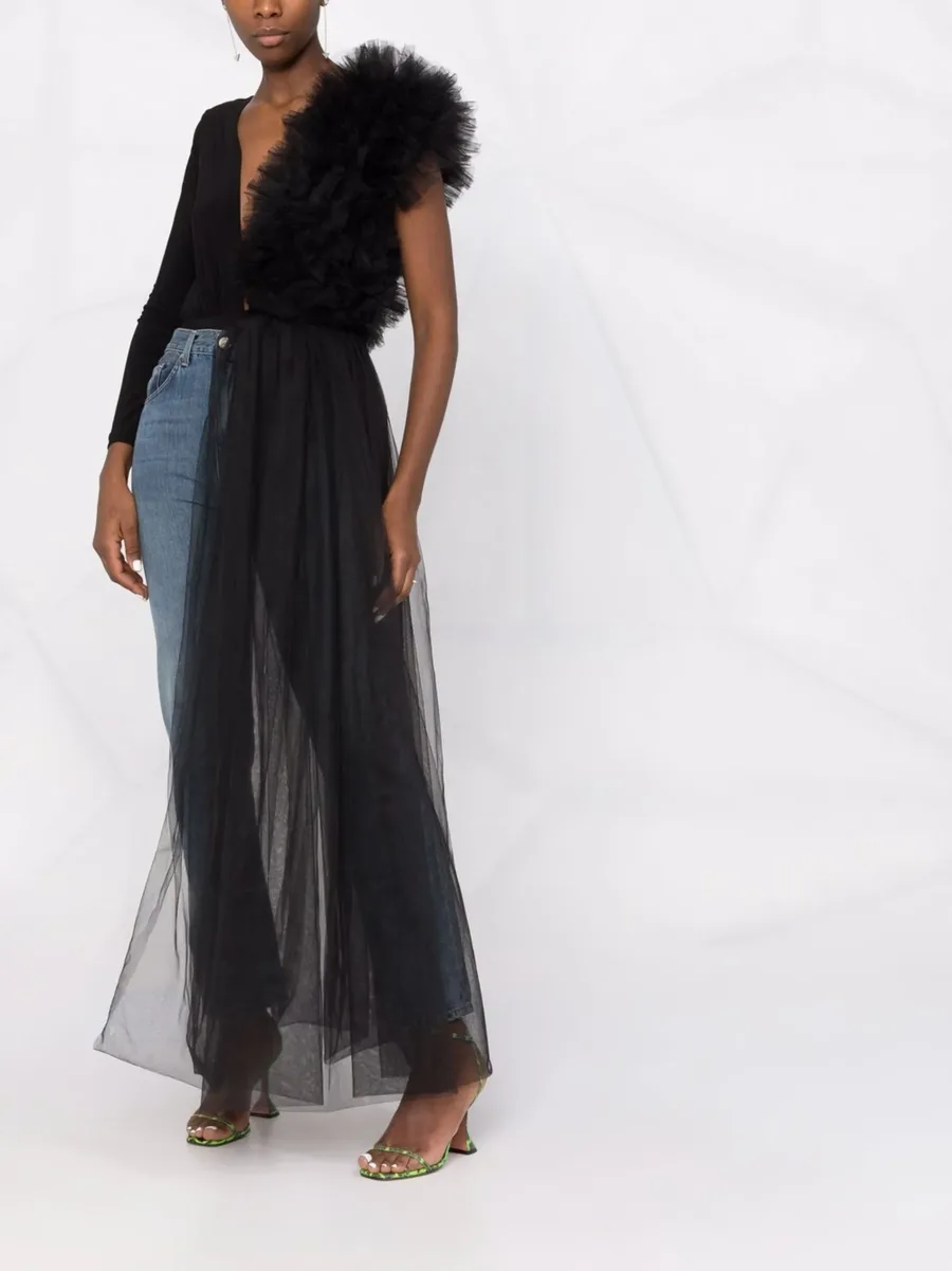 x Lia Aram ruffle-detail bodysuit 3
