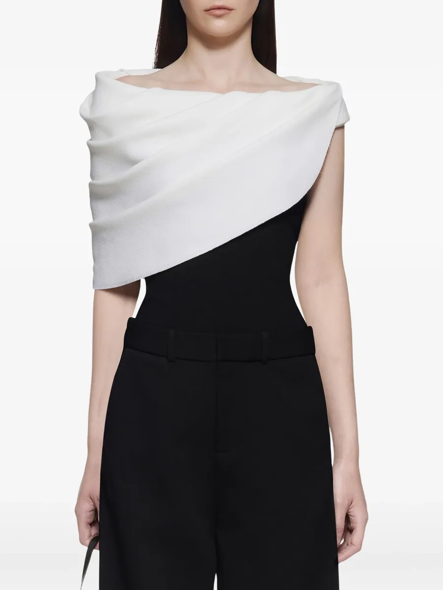Lidia off-shoulder draped bodysuit 5