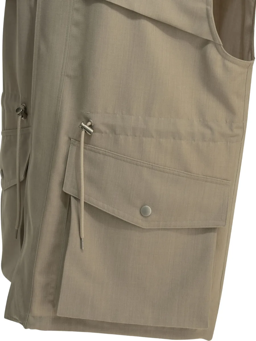 hooded drawstring gilet 7