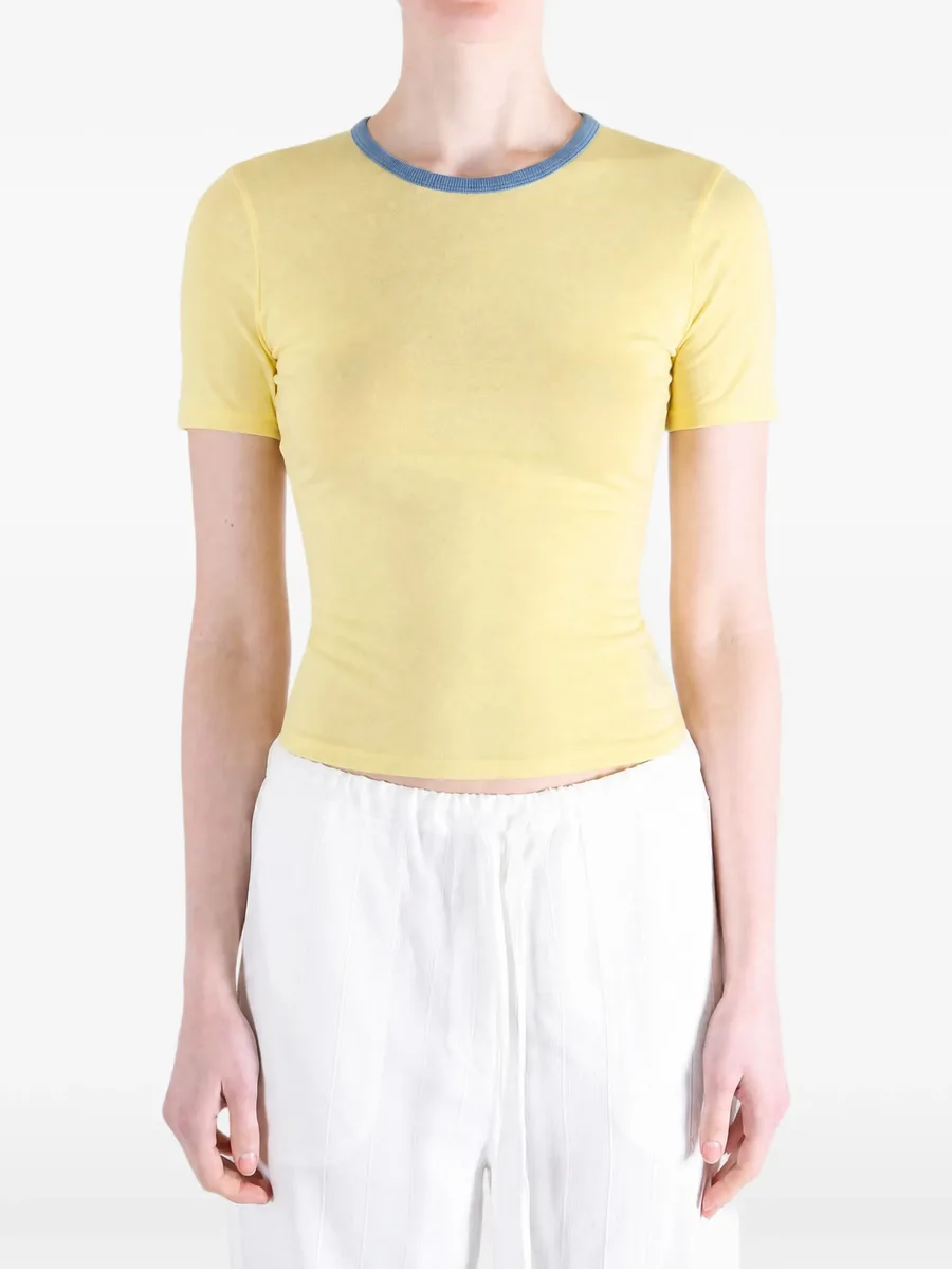 contrast-trim raglan-sleeve T-shirt 4