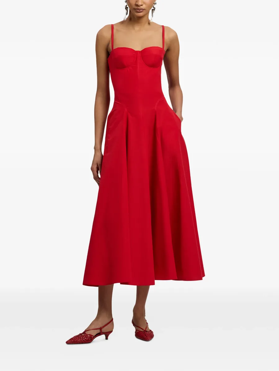 Marigot spaghetti-strap midi dress 3