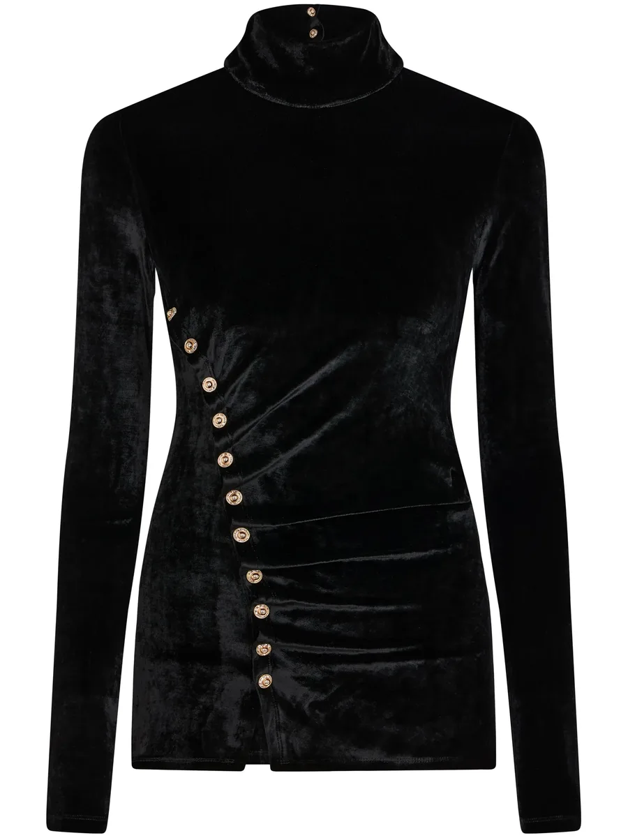 draped velvet top 1