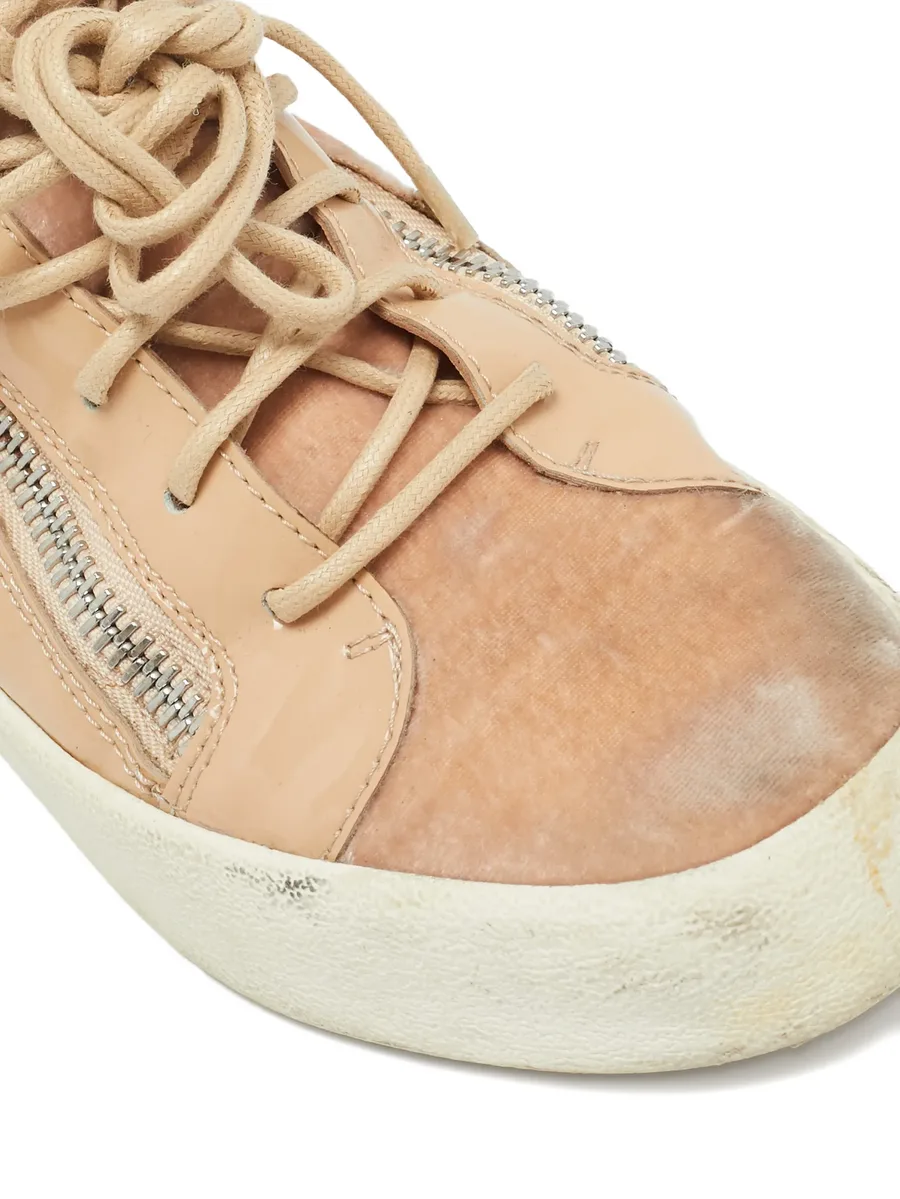 leather zip sneakers 8