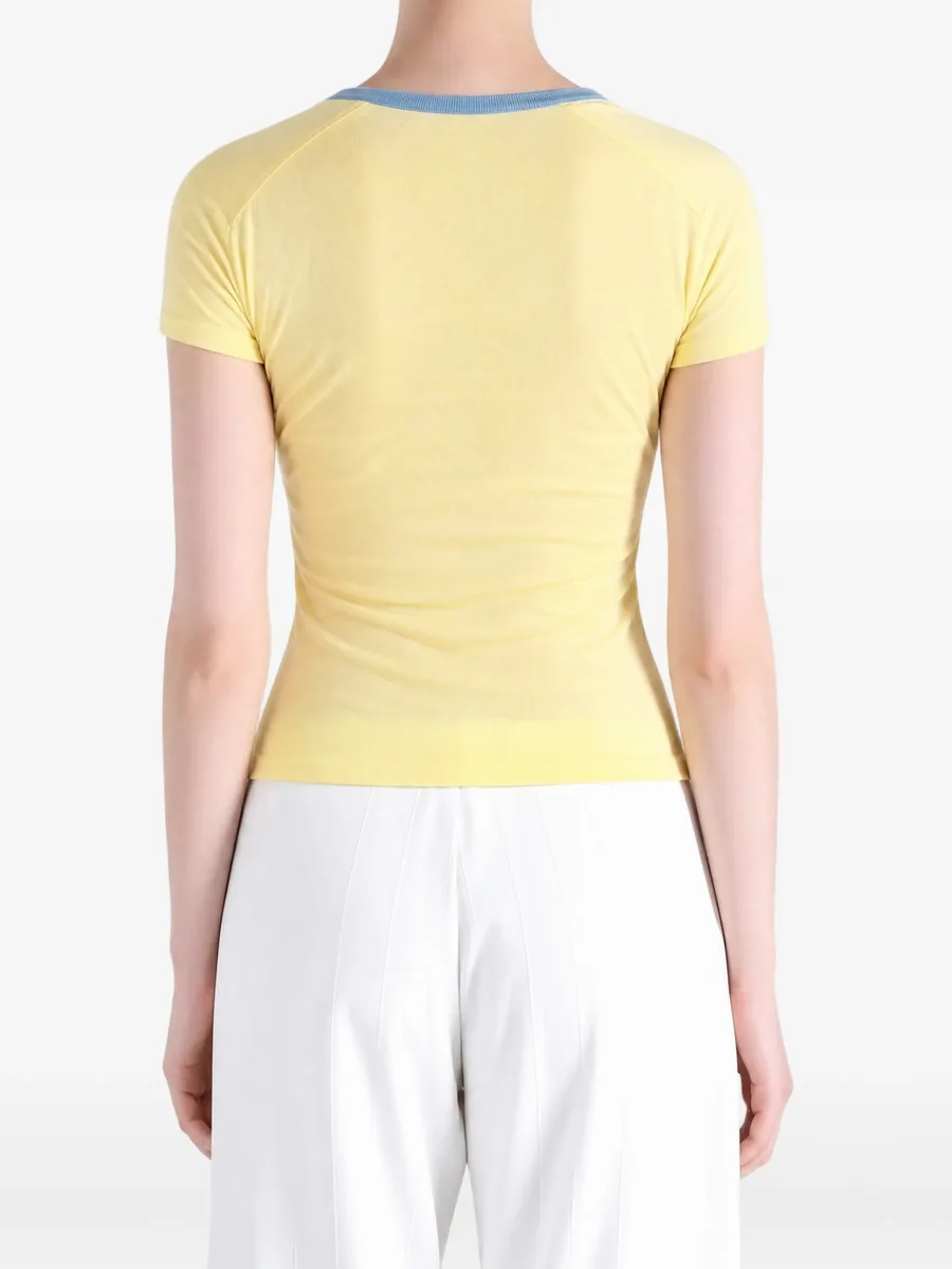 contrast-trim raglan-sleeve T-shirt 8
