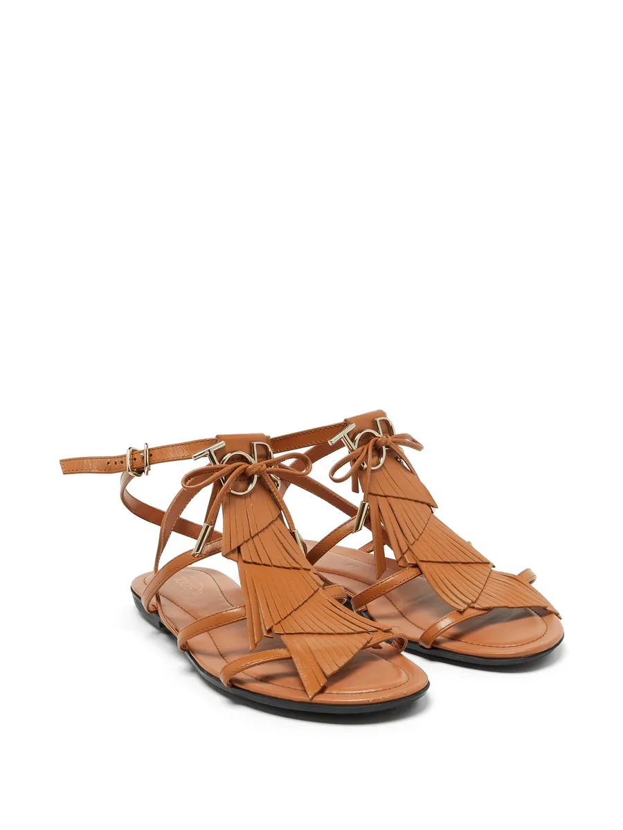 fringed logo sandals 5