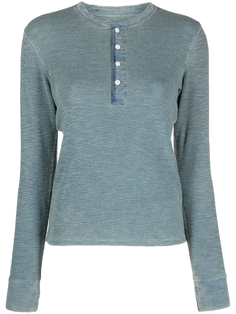 long-sleeved fine-ribbed T-shirt 1
