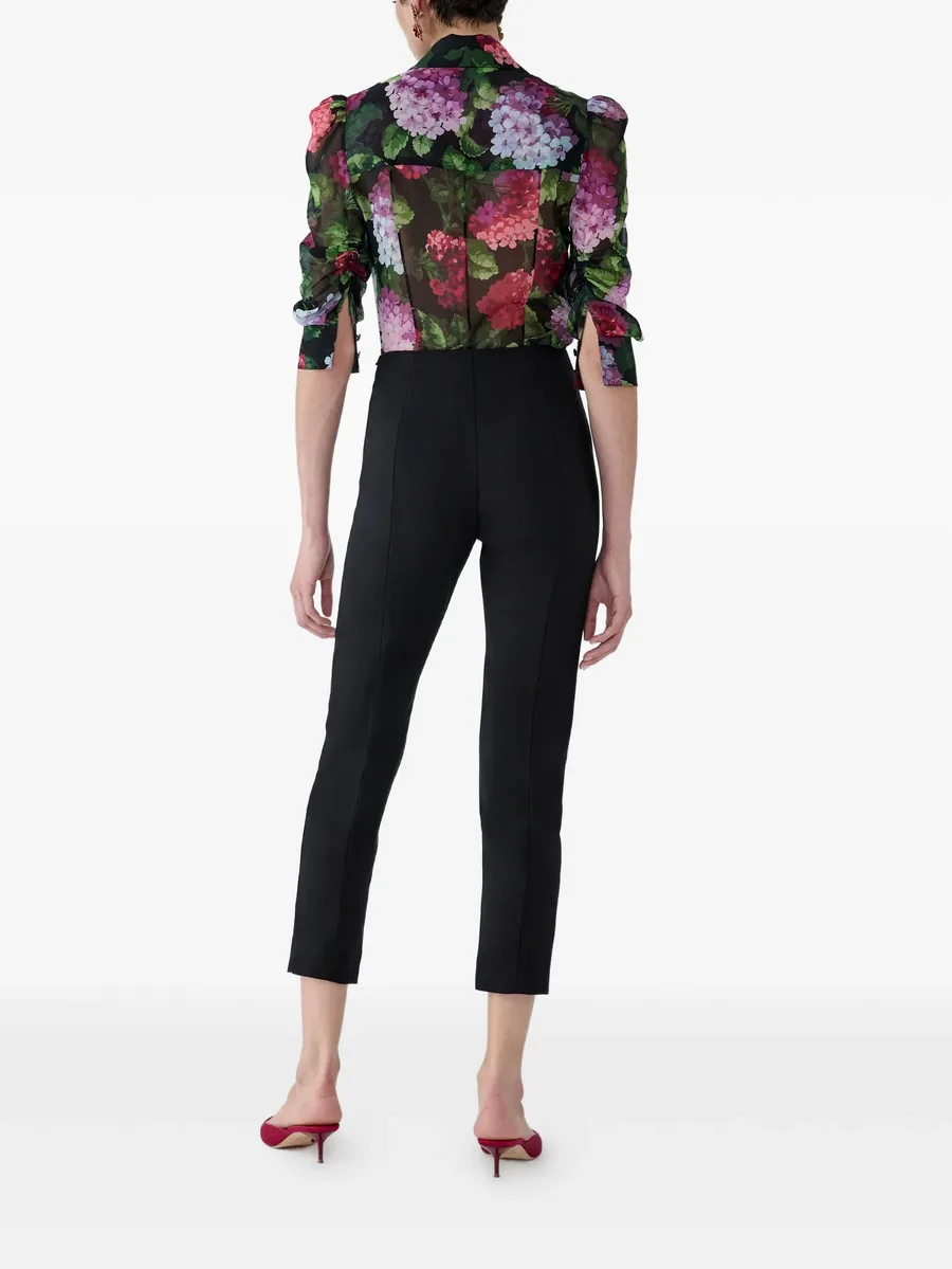 hydrangea-print chiffon blouse 6