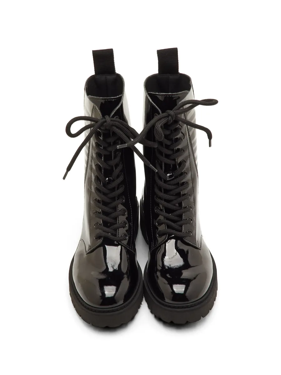 logo-insert lace-up boots 7