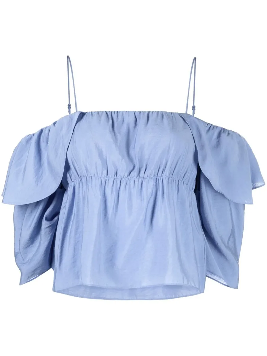 cold-shoulder ruffle blouse 2