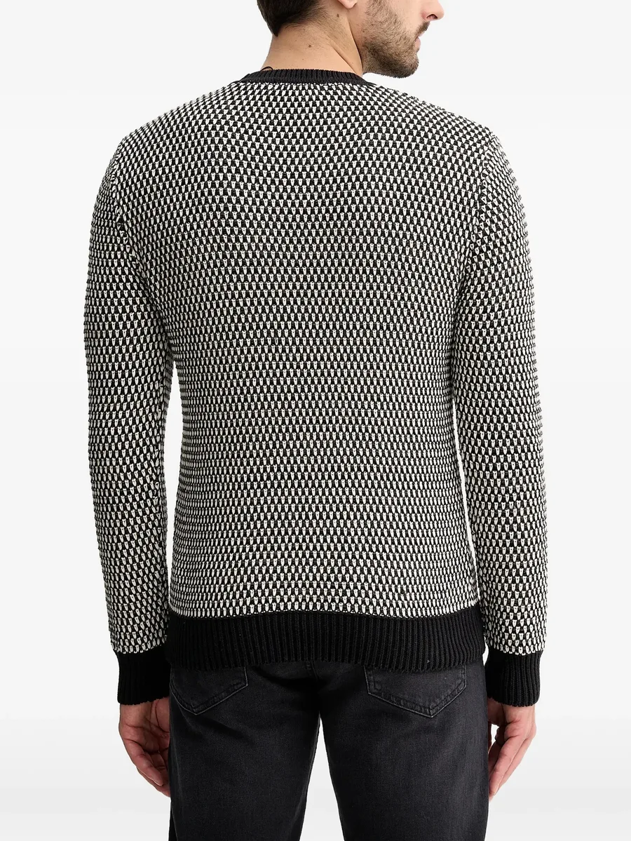 patterned crew-neck sweater 5