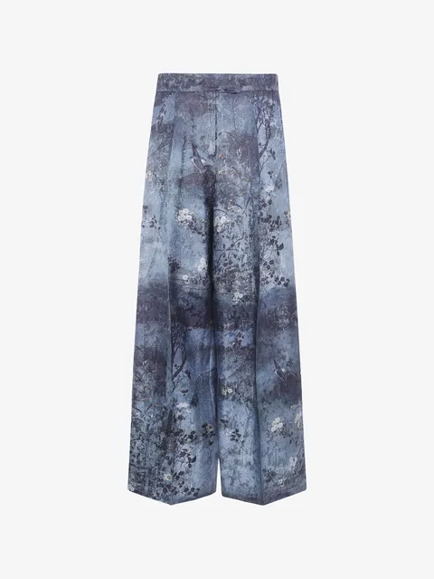 floral-print palazzo trousers