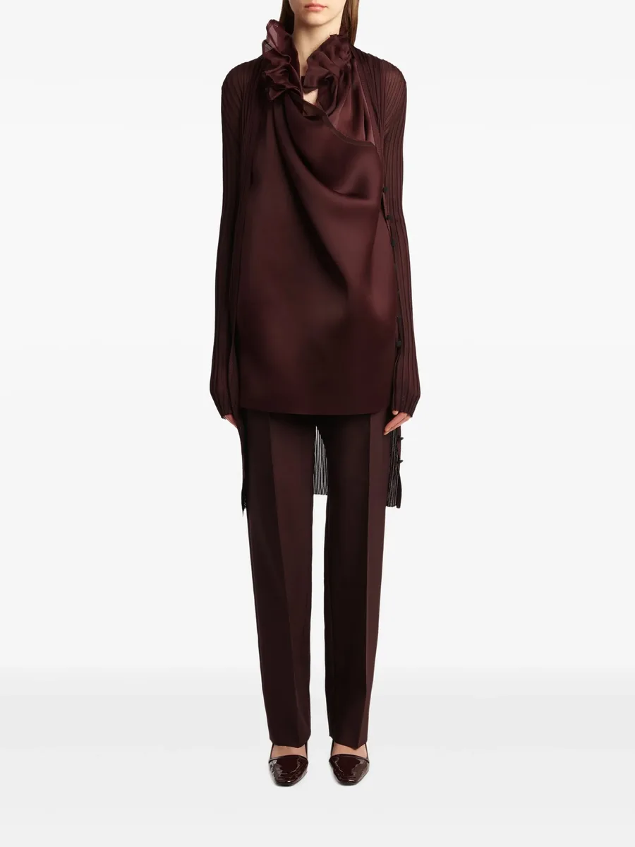 Meegan ruffled-collar top 3