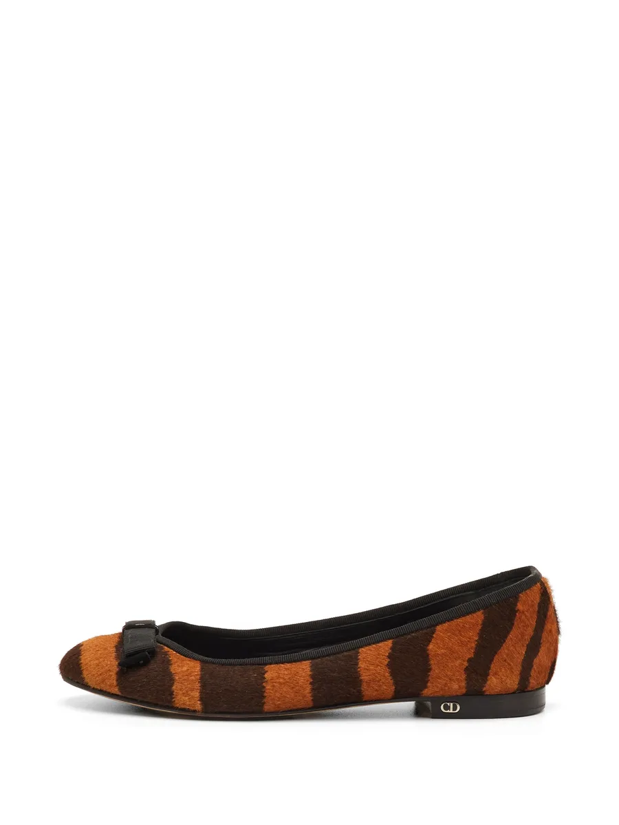 striped bow ballet flats 2