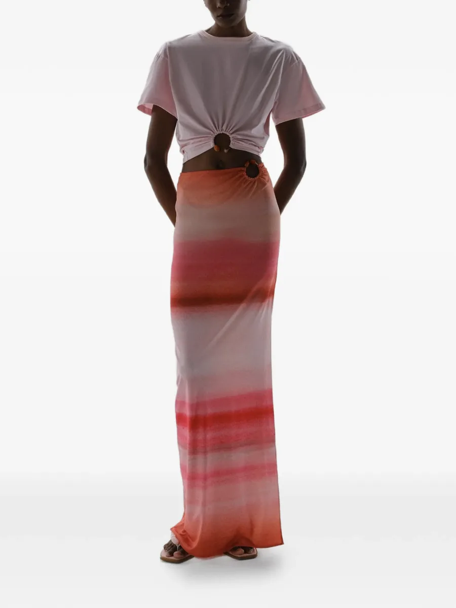 Tika ruched ring-detail T-shirt 4