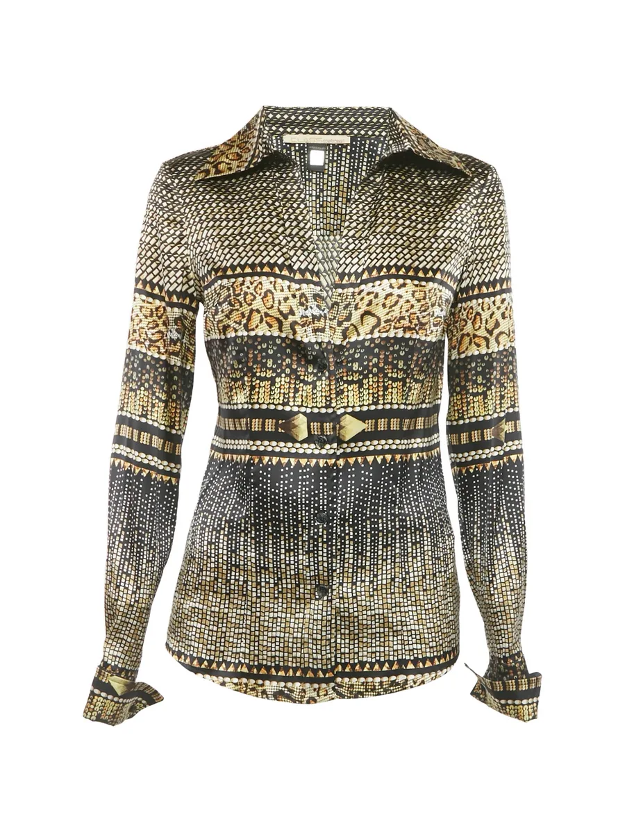 satin print top 1