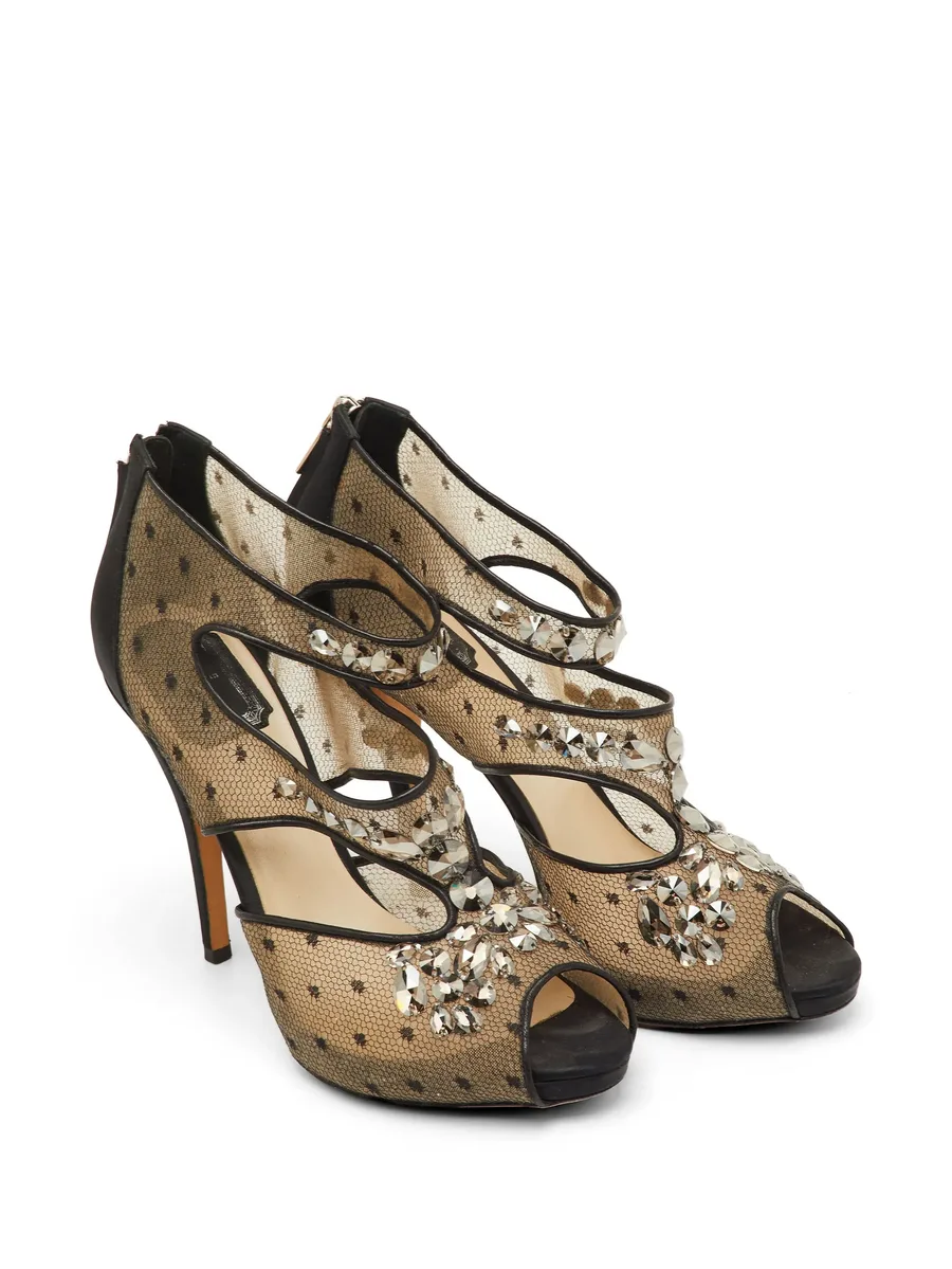 mesh cut-out sandals 8
