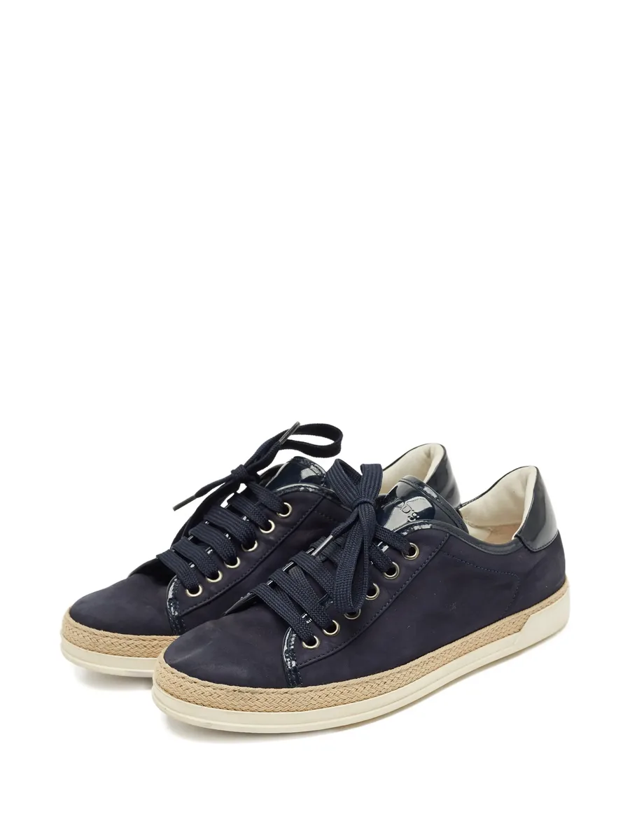 nubuck leather lace-up sneakers 3